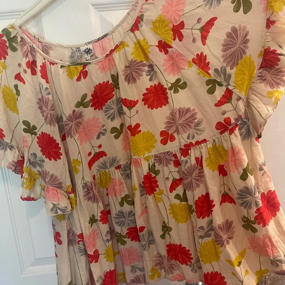 Ivy Jane Floral Blouse - Red, Yellow, Pink, Green - Picture 3 of 5